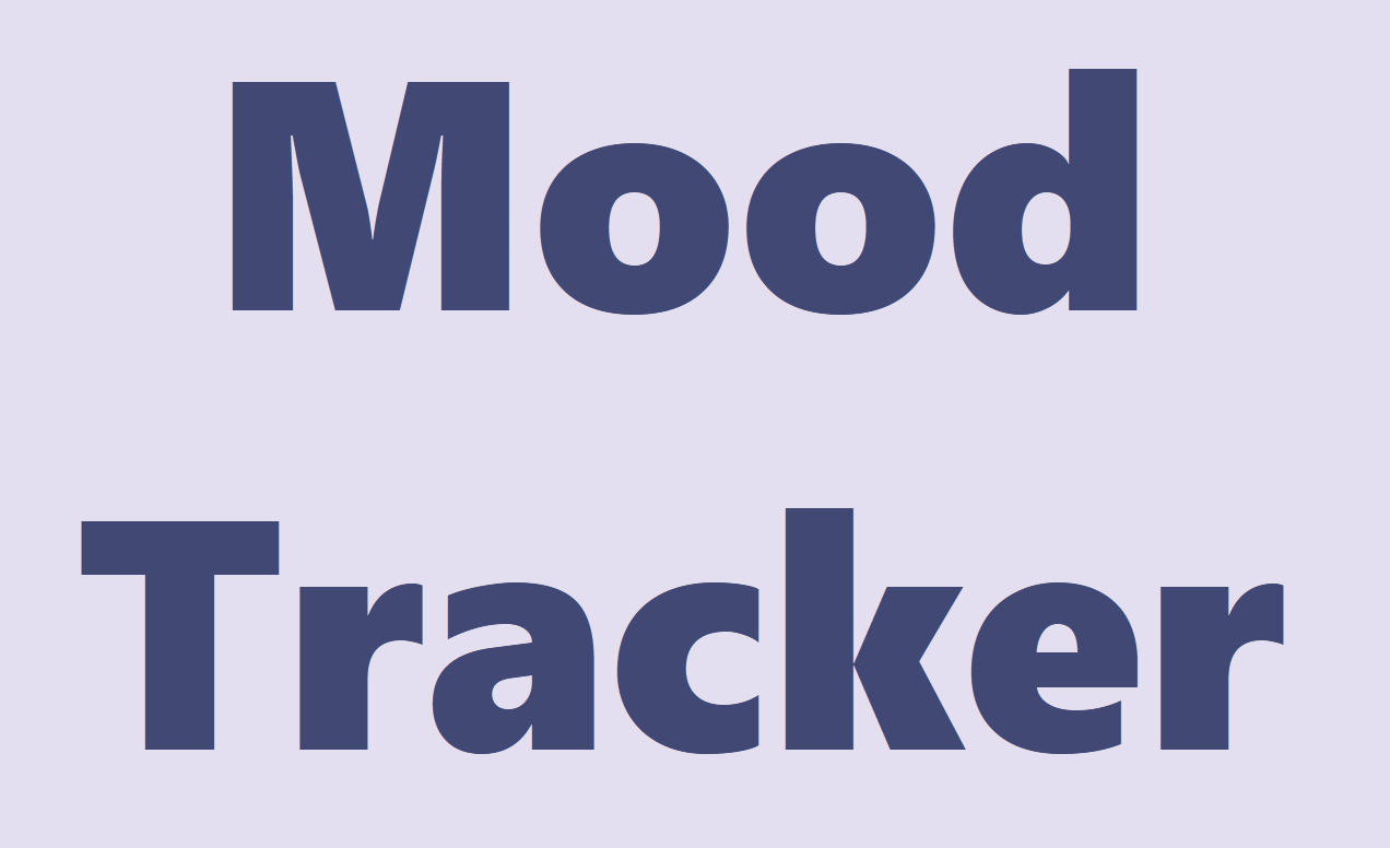 Interface du Mood Tracker avec suivi des humeurs et design épuré